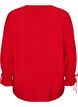 Viskosebluse med knyteb&aring;nd og volangdetaljer, R&oslash;d, Packshot image number 1