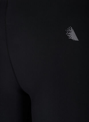 Zizzi Tettsittende treningshorts med lomme, Black, Packshot image number 2