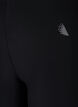 Tettsittende treningshorts med lomme, Black, Packshot image number 2