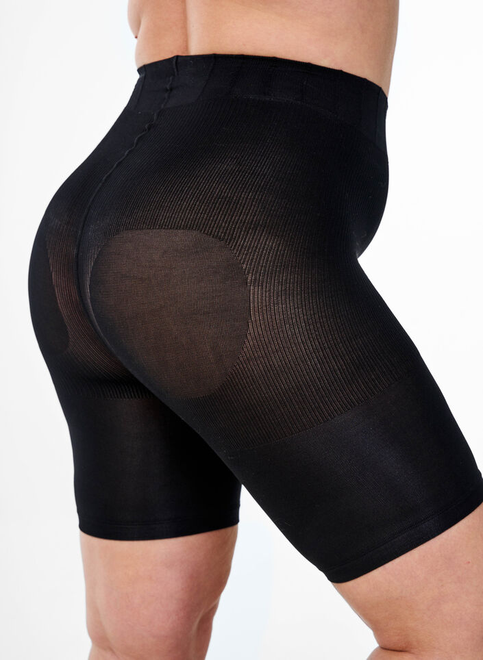 2-pakning push-up shorts i 60 denier med shaping-effekt, Svart, Packshot image number 3