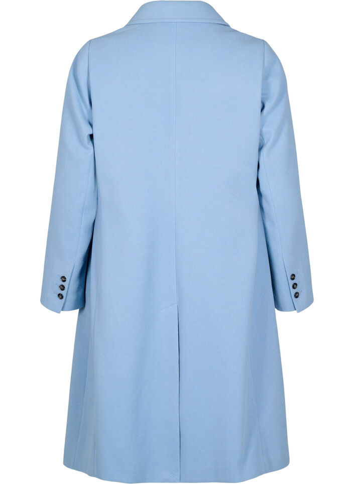Lang kåpe med en splitt på ryggen, Della Robbia Blue, Packshot
