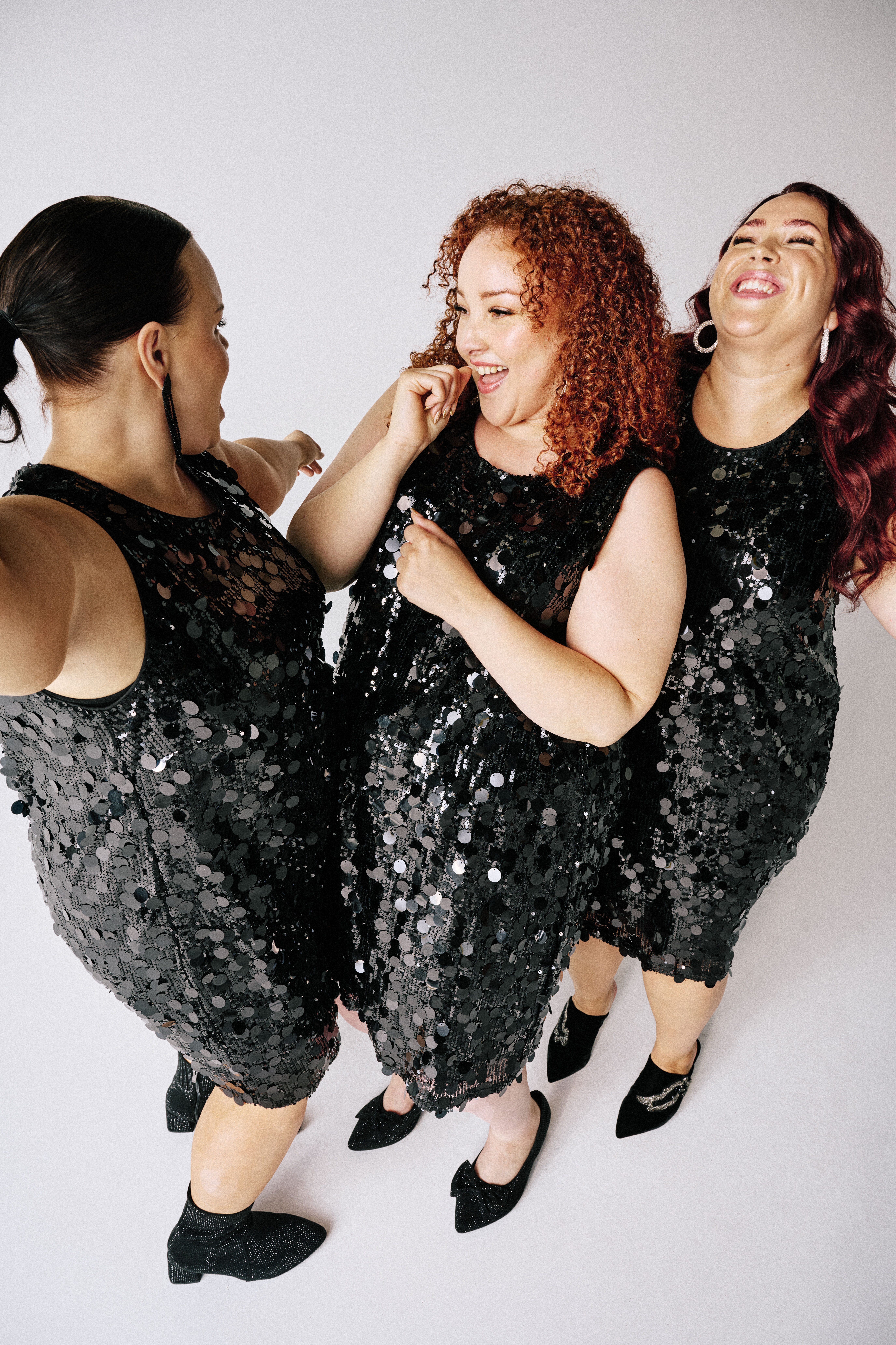 Zizzi Svart kjole med paljetter, , Model