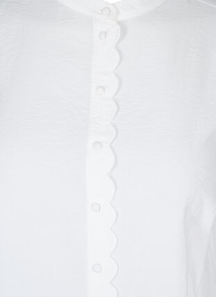 Viskoseskjorte med volanger og kinakrage, Snow White, Packshot image number 2
