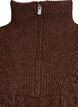 Genser med høy hals og tekstur, Brun, Packshot image number 2