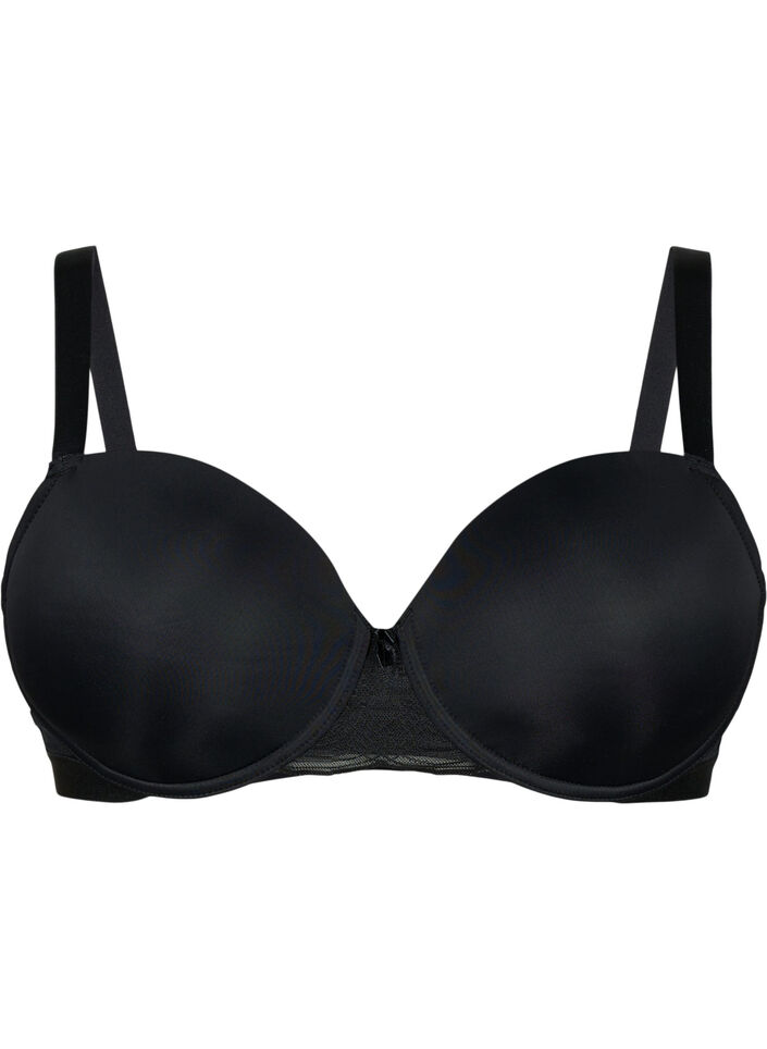 Formstøpt BH med mesh, Black, Packshot