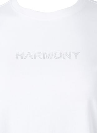 T-skjorte i økologisk bomull med tekst, White HARMONY, Packshot image number 2