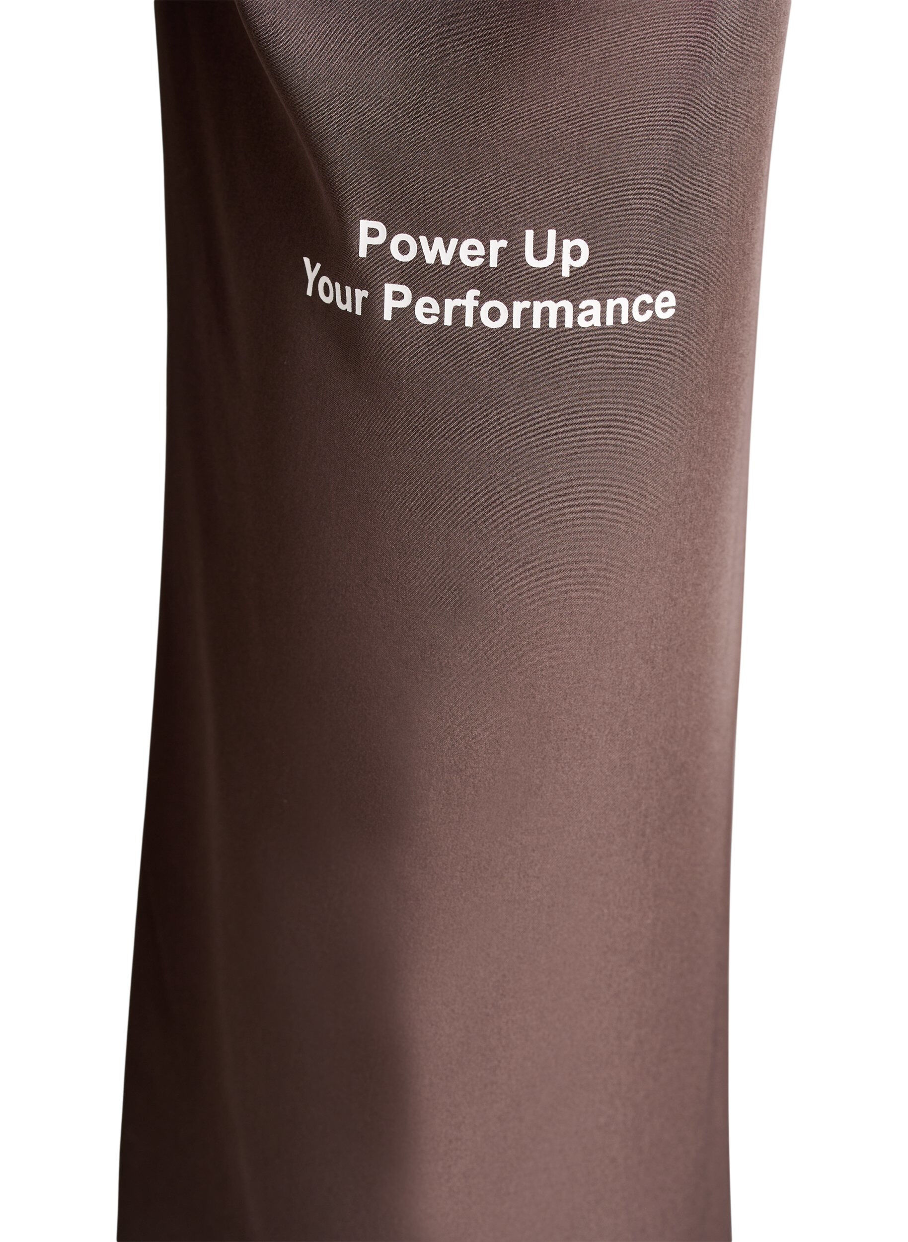 Zizzi Sporty bukser med h&oslash;y midje og rette ben, Brun, Packshot image number 3