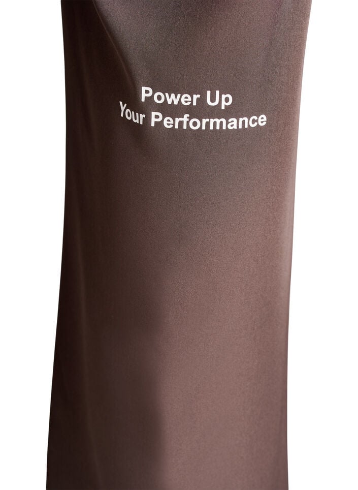 Sporty bukser med høy midje og rette ben, Brun, Packshot