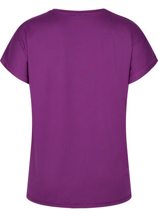 Ensfarget t-skjorte til trening, Grape Juice, Packshot image number 1