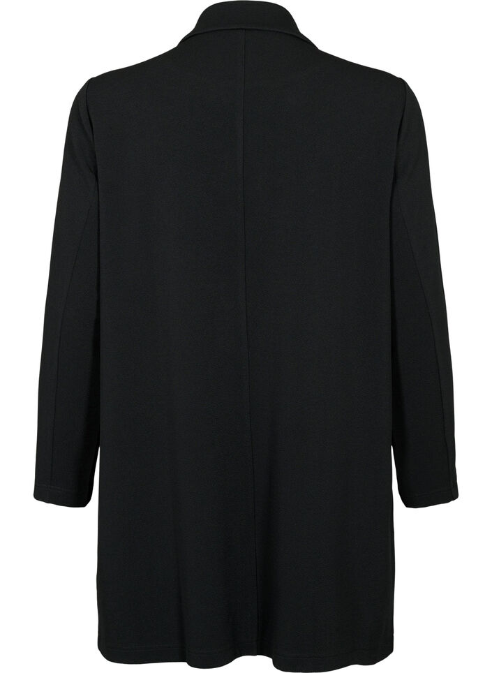 Lang blazer med lommer, Svart, Packshot image number 1