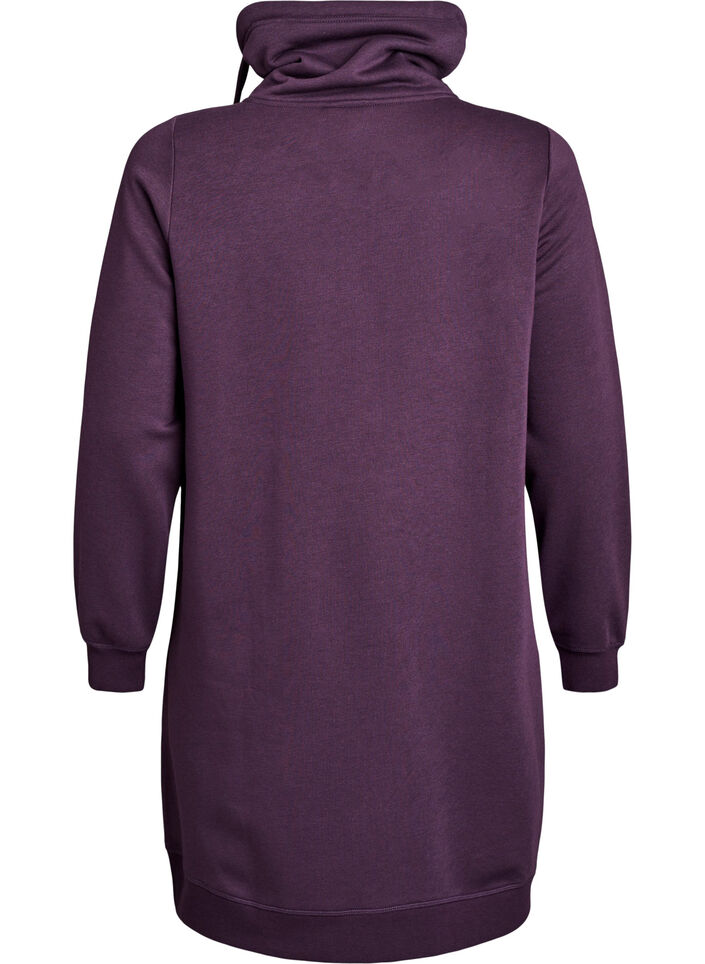 Kort genserkjole med h&oslash;y hals og lommer, Lilla, Packshot image number 1