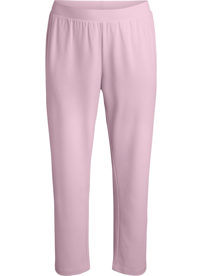 Bukser med rett passform, Rosa, Packshot image number 0