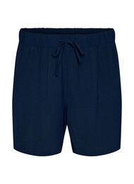 Shorts med lommer og elastisk linning, Bl&aring;