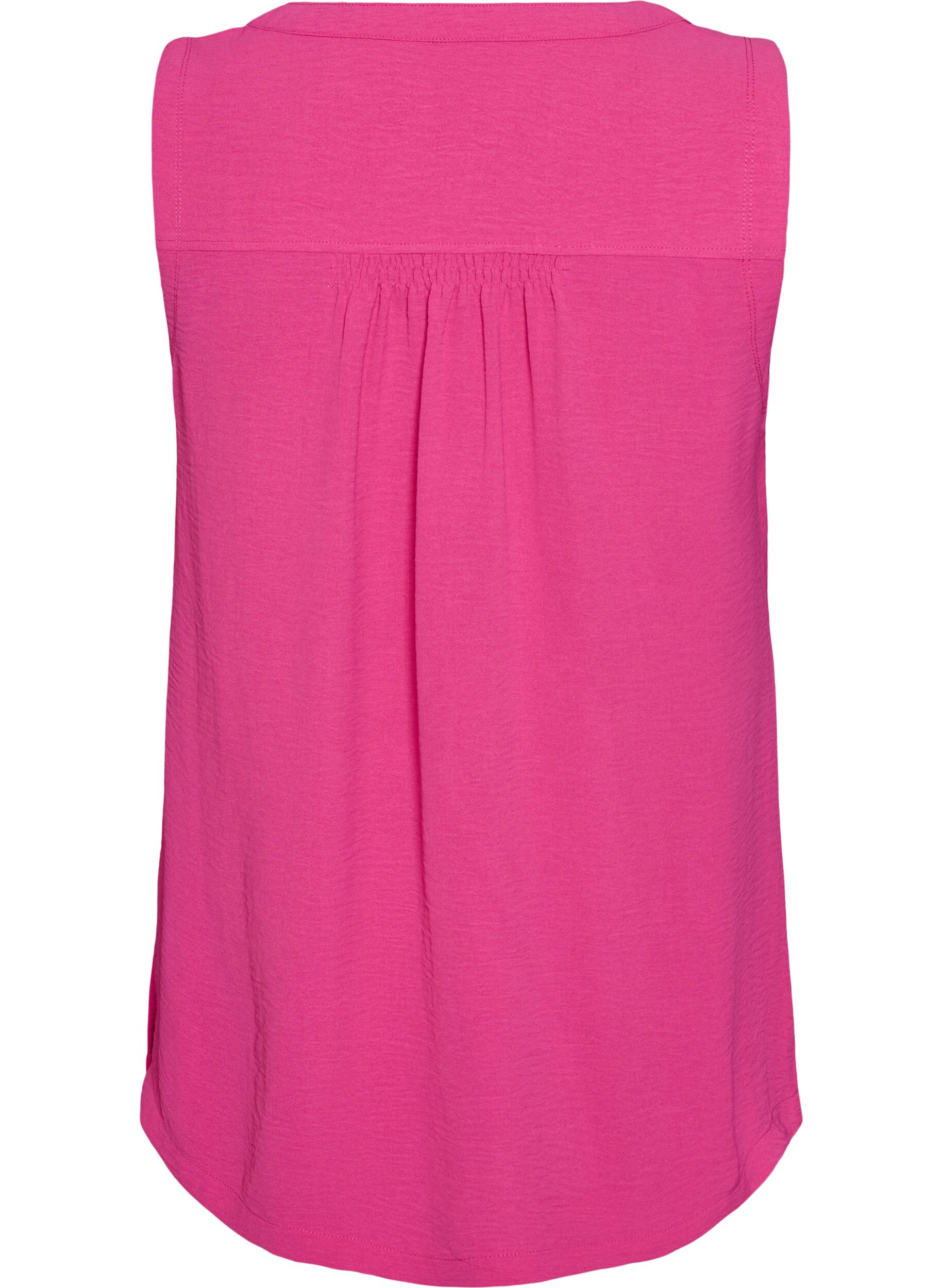 ZizziErmel&oslash;s overdel med rynkedetaljer, Rosa, Packshot image number 1