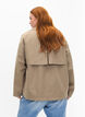 Kort trenchcoat med trykknapplukking, Coriander, Model image number 1