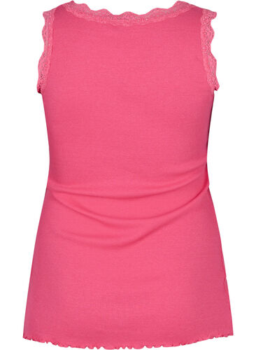 Topp med blondekant, Hot Pink, Packshot image number 1