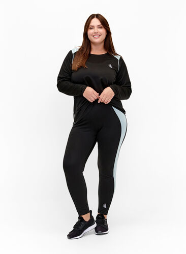 Color block skiundertrøye, Black w. Gray Mist, Model image number 2