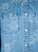 Denimjakke med blomster, Light Blue Denim, Packshot image number 2