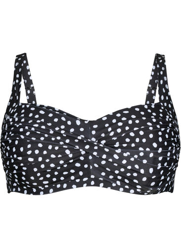 Mønstrete bikinioverdel, Black White Dot, Packshot image number 0