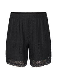 Høytlivs shortser med blonder, Black