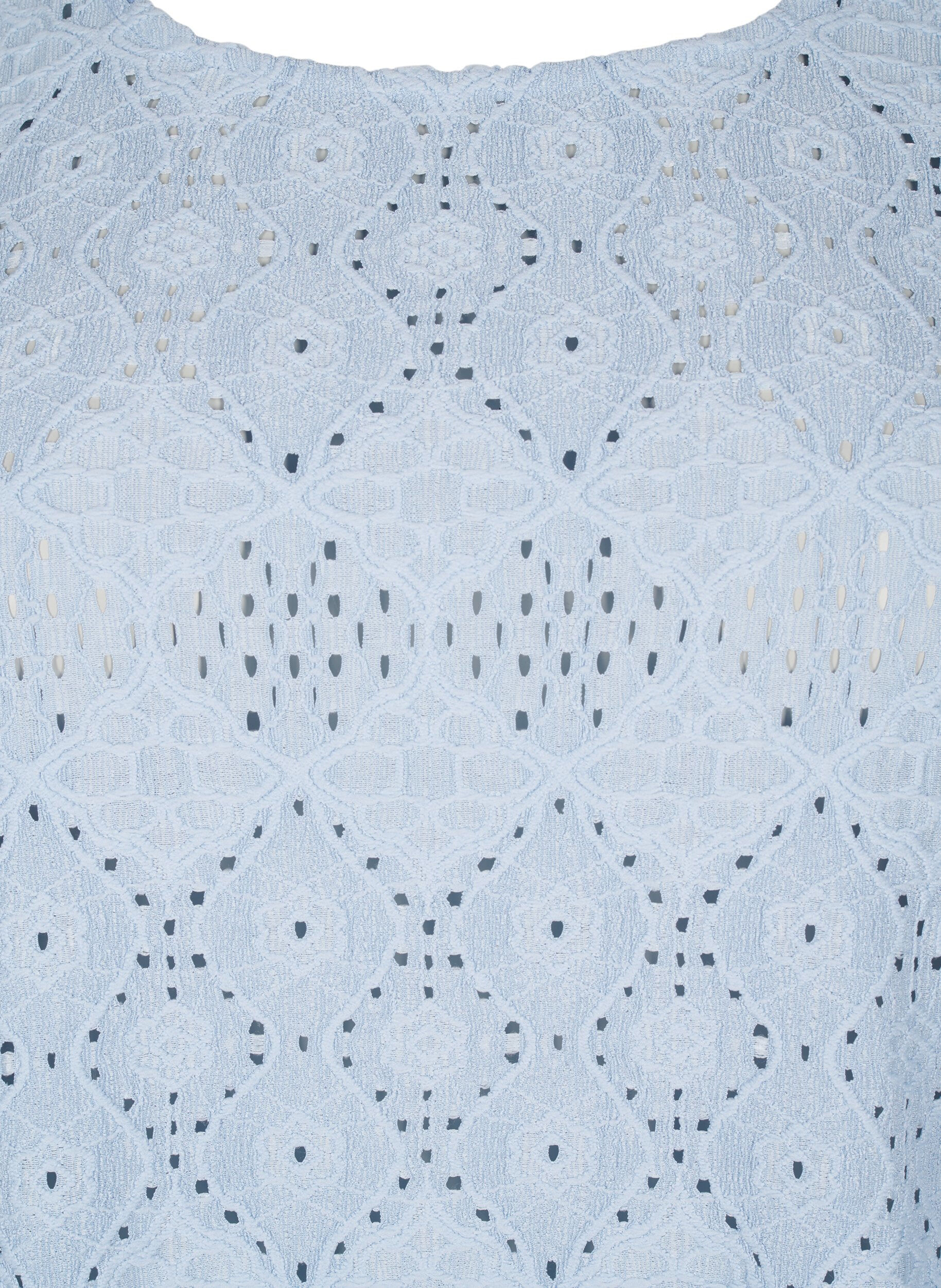 ZizziKortermet bluse med blondem&oslash;nster, Cashmere Blue, Packshot image number 2