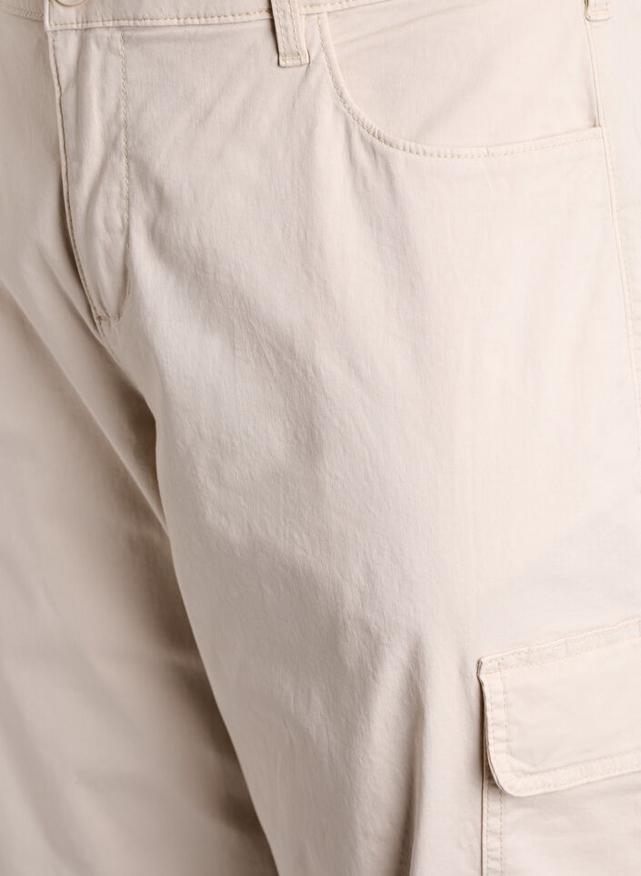 Cargo knickers med høy midje, Beige, Packshot image number 2