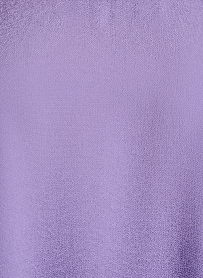 Bluse med korte ermer og rund hals, Lilla, Packshot image number 2