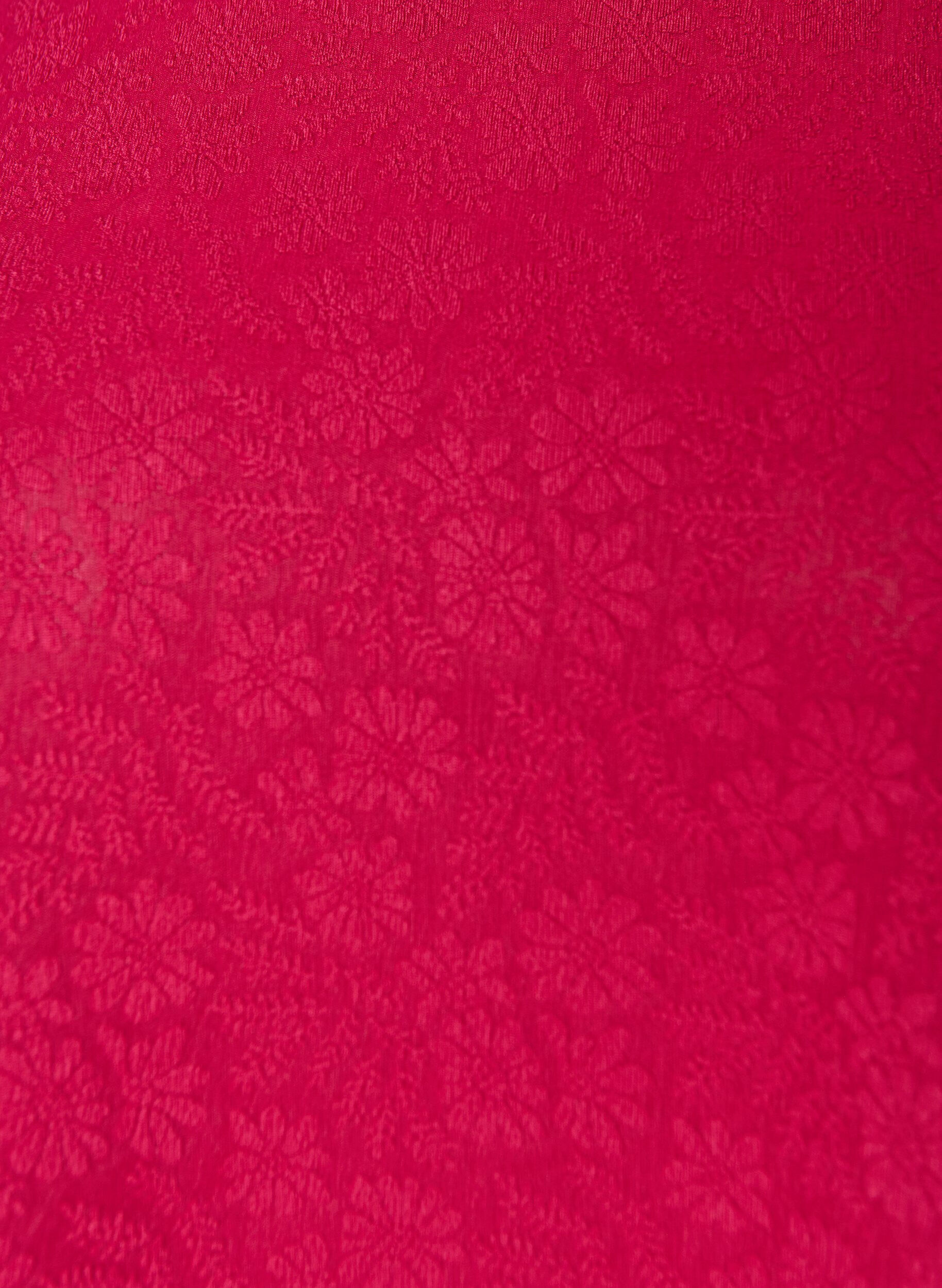 ZizziBluse med tekstur og korte ermer, Rosa, Packshot image number 2