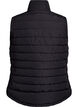 Sporty polstret vest med glidelås og lommer, Svart, Packshot image number 1