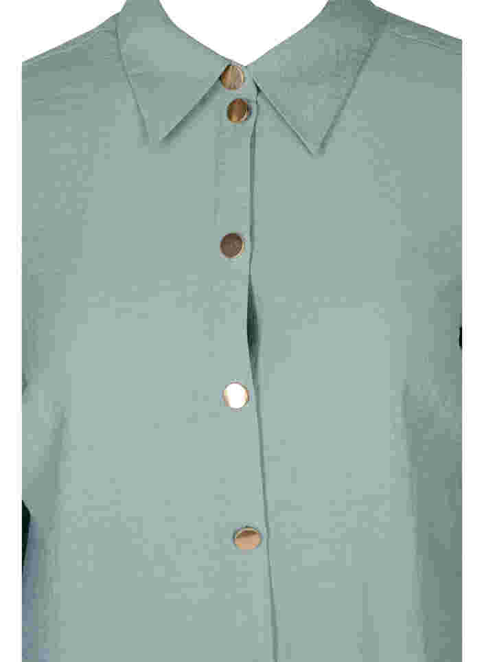 Lang skjorte med 3/4-ermer, Thyme, Packshot image number 2