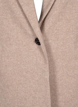 Zizzi Melert blazer med splitt, Pumice Stone Mel., Packshot image number 2