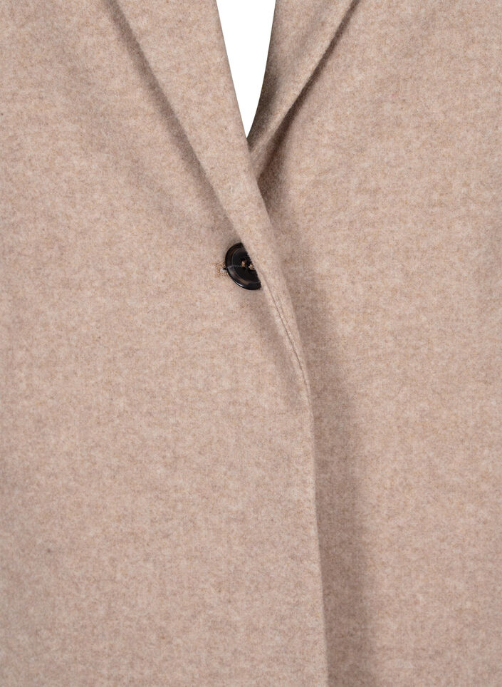 Melert blazer med splitt, Pumice Stone Mel., Packshot image number 2