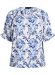 Skjortebluse med 1/2 ermer, Beige, Packshot image number 0
