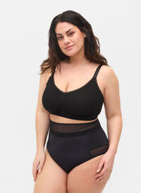 Truse med mesh og ekstra høyt liv, Black, Model