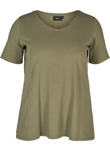 Basis t-skjorte, Deep Lichen Green, Packshot image number 0