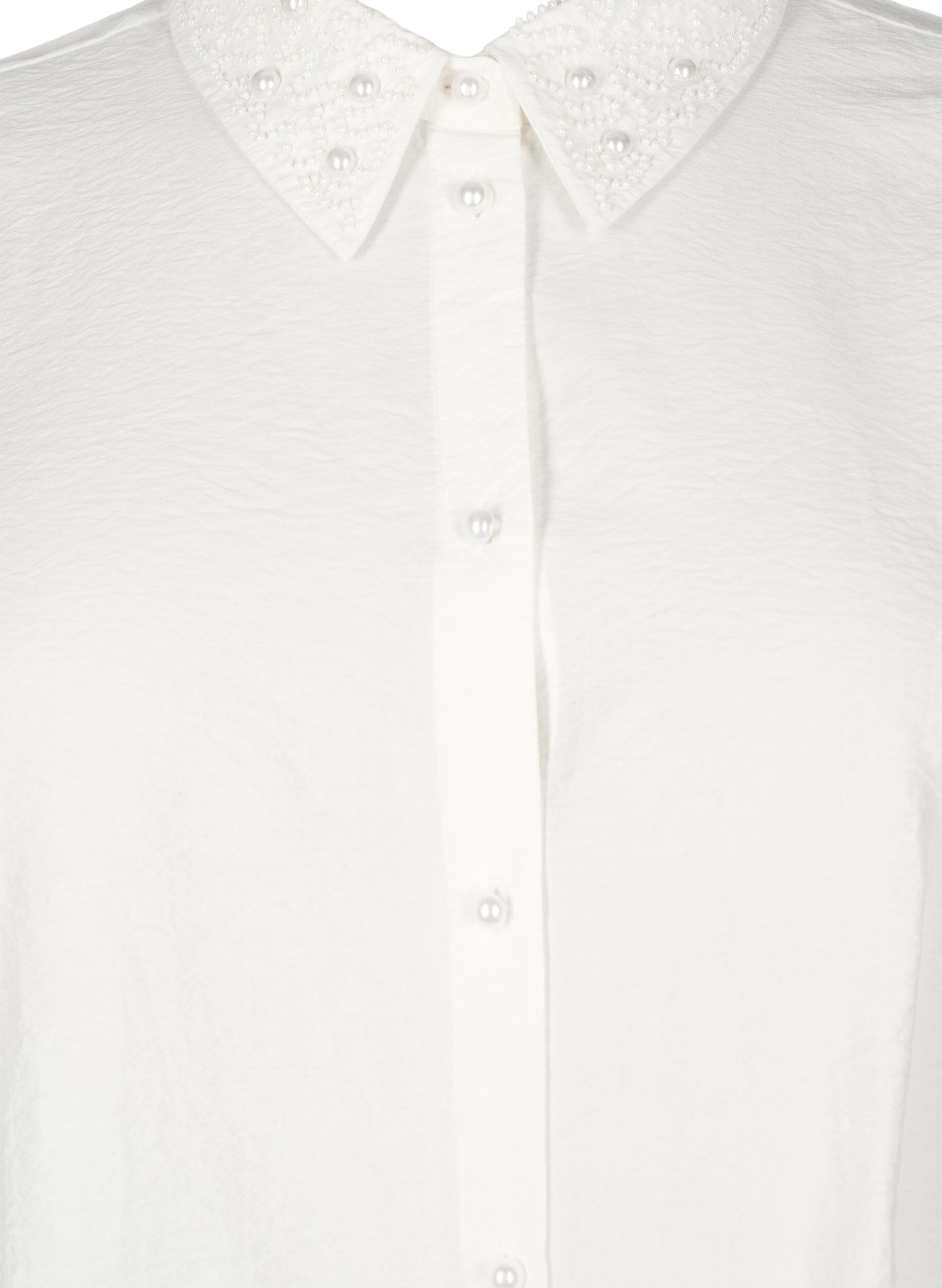 Zizzi Skjorte med perler, Snow White, Packshot image number 2