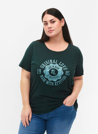 Bomull T-skjorte med trykk, Scarab W. Org. Love, Model