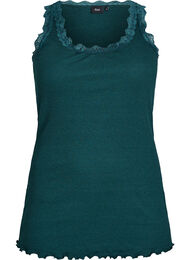 Topp med blondedetaljer, Grønn