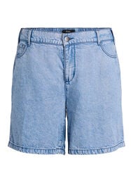 L&oslash;se denimshorts med h&oslash;y midje, Bl&aring;