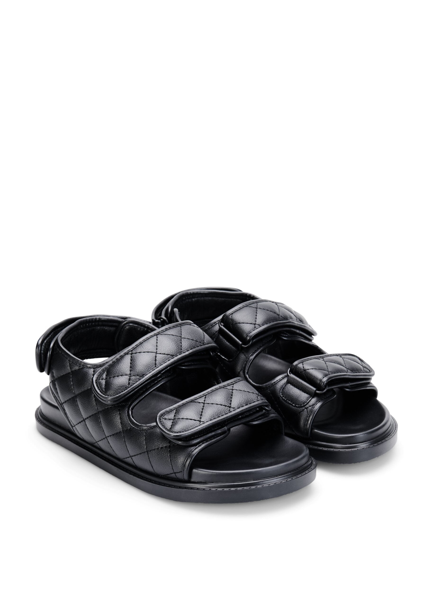 Zizzi Wide fit skinnsandal , Svart, Packshot image number 1