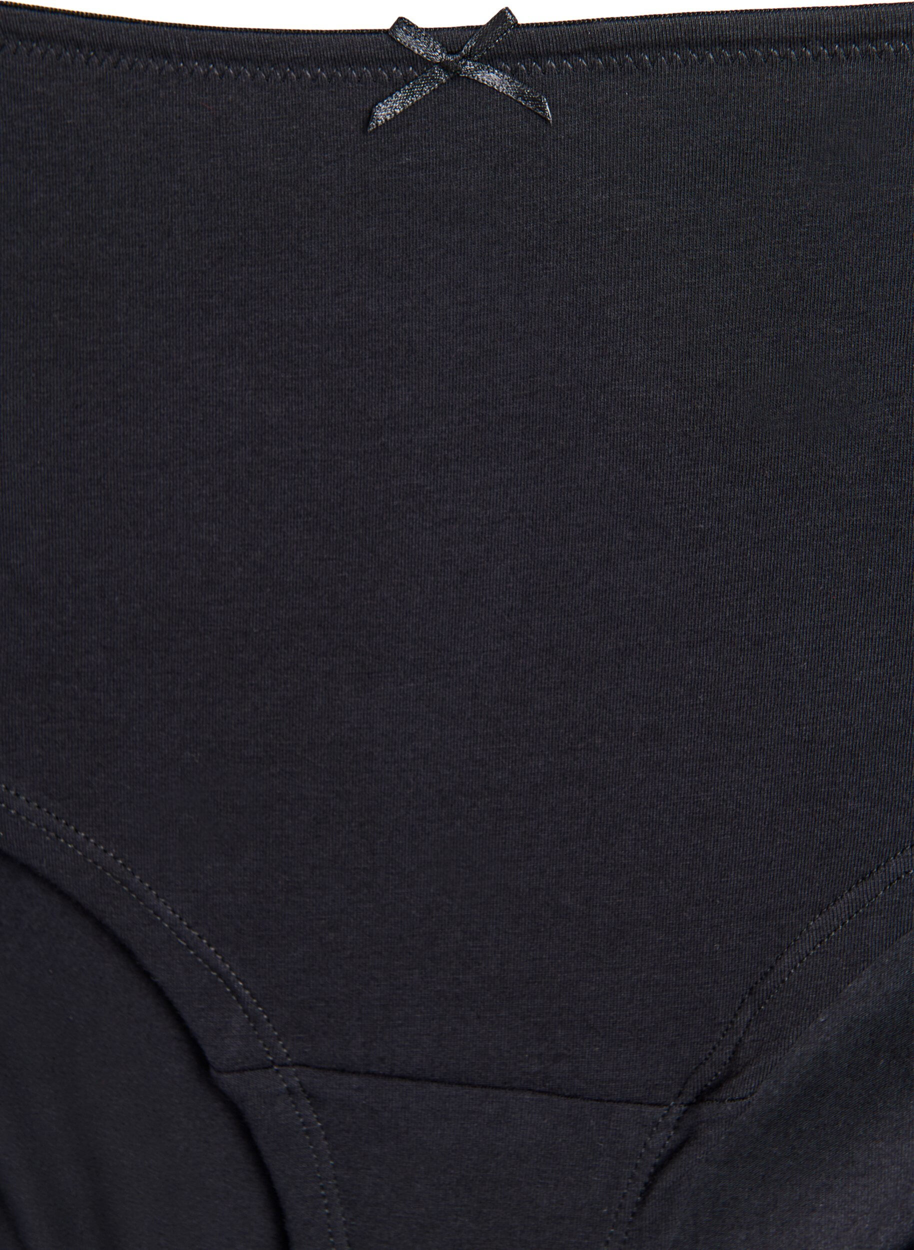 Zizzi Hipster-truser med blondekant, 3 stk., Svart, Packshot image number 3