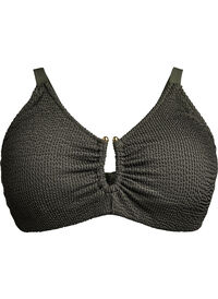 Bikinitopp med tekstur og en elegant detalj, Grønn Bikinitopp med tekstur og en elegant detalj