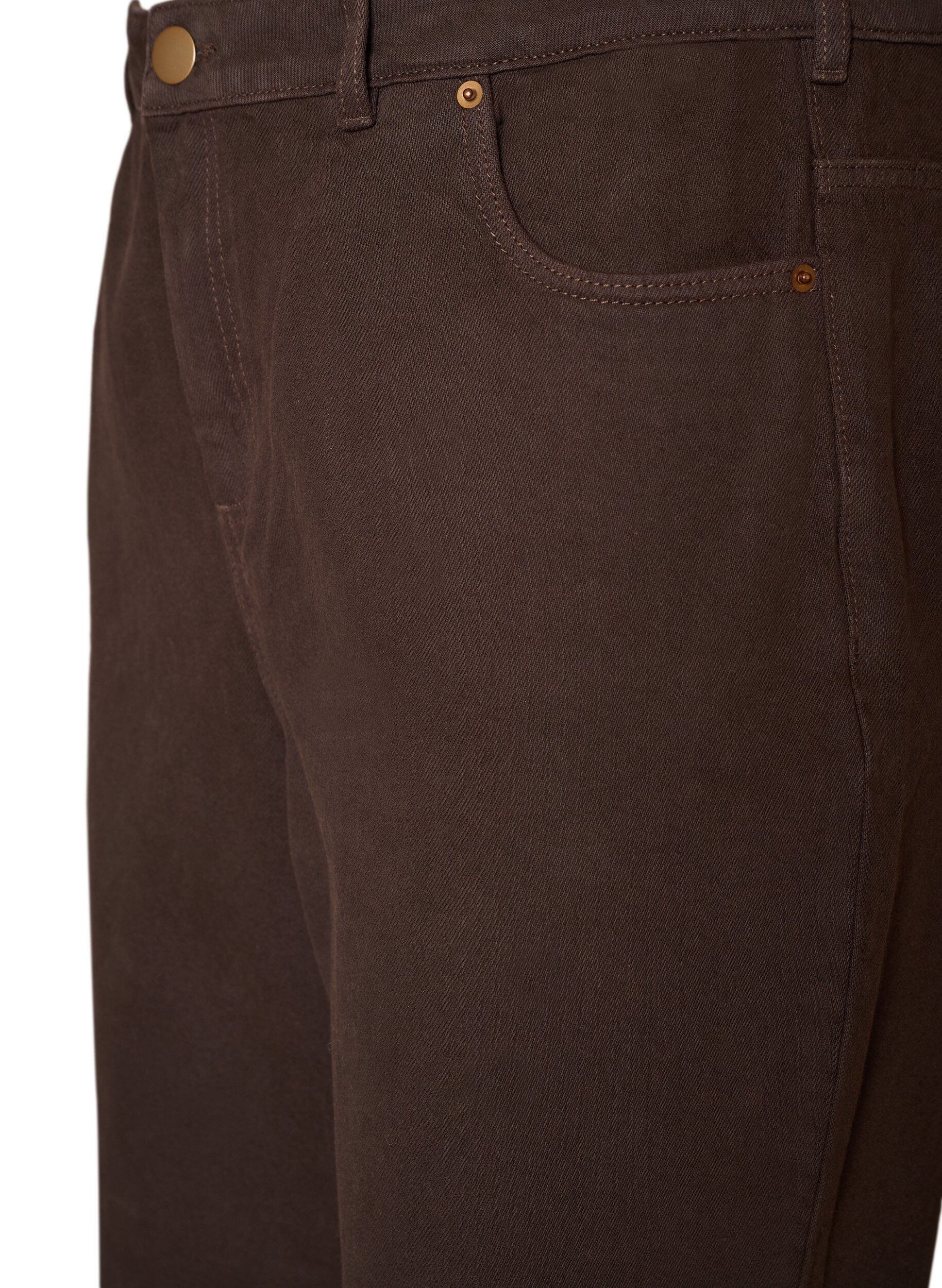 ZizziFargede Kiana straight fit jeans, Brun, Packshot image number 2