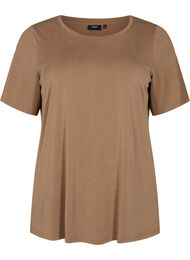 T-skjorte i Tencel ™ Modal med rund hals, Coca Mocha