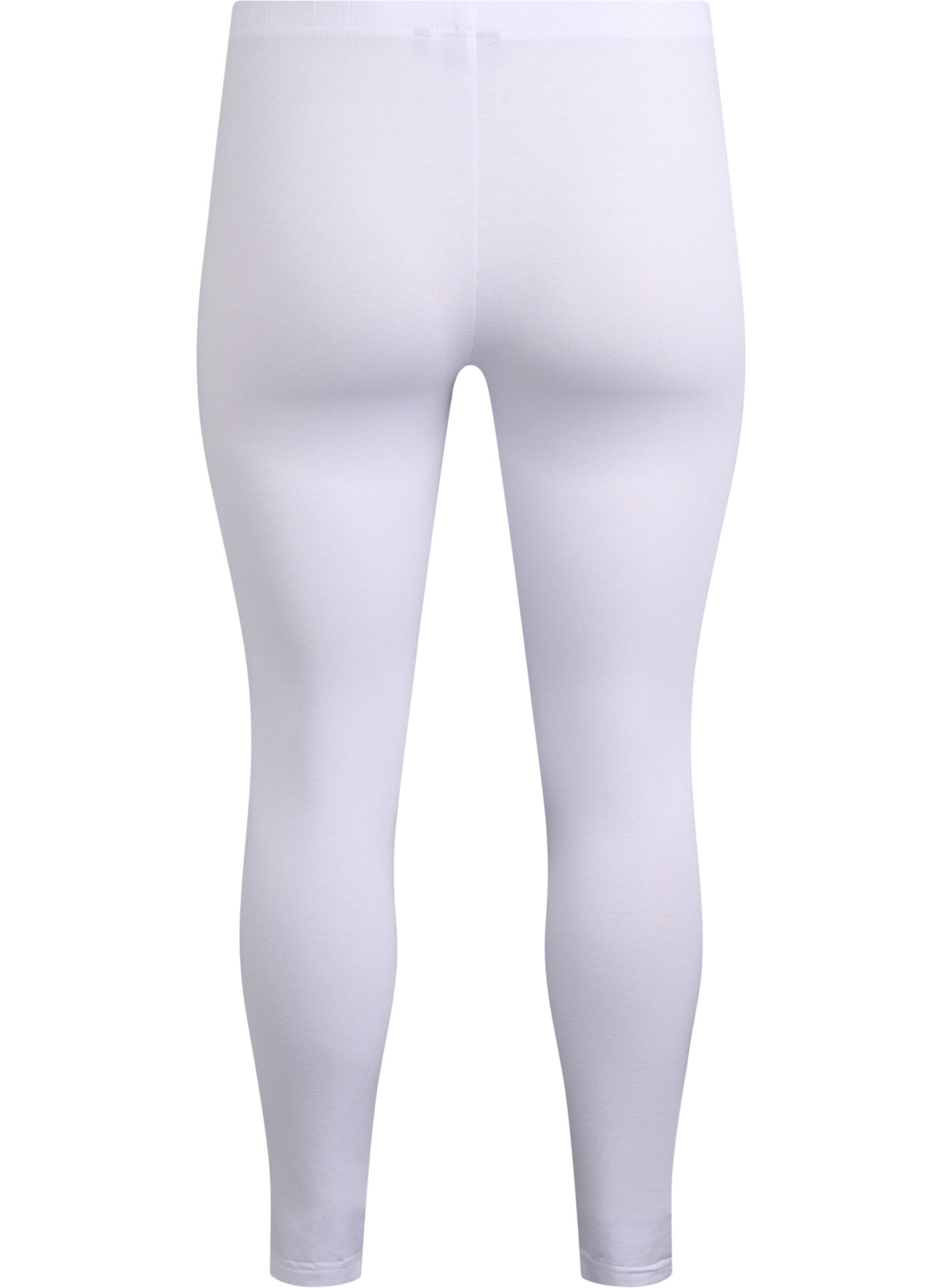 Zizzi Basis leggings i viskose, Hvit, Packshot image number 1