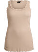 Topp med blondekant, Beige, Packshot image number 0