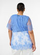 Kortermet bluse med blonder og knyting, Lilla, Model image number 2