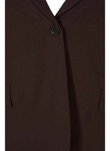 Klassisk blazer med lommer, Coffee Bean, Packshot image number 2
