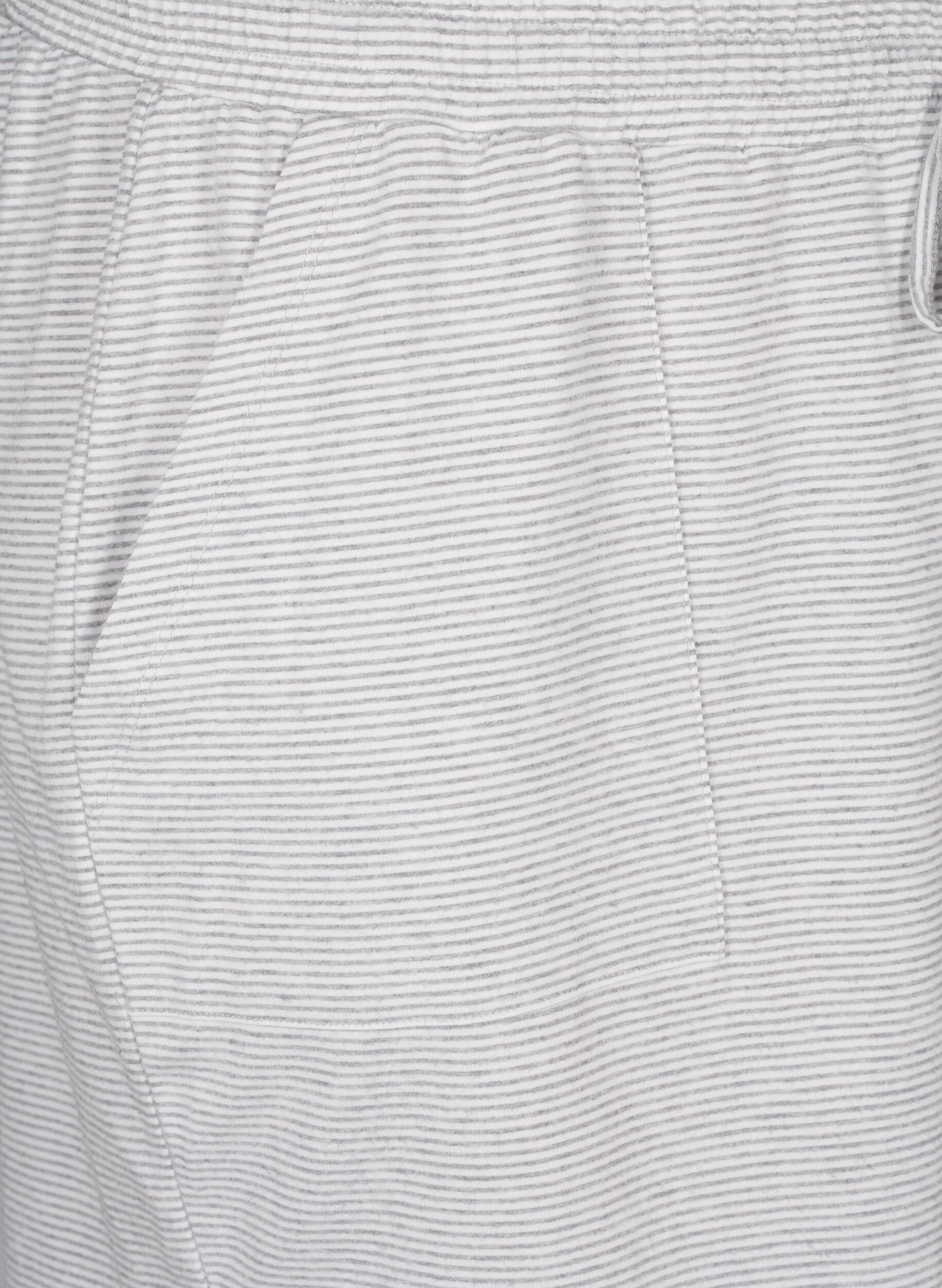Zizzi Stripete pyjamasshorts med h&oslash;y midje, LGM Stripe, Packshot image number 2
