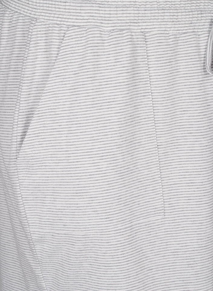 Stripete pyjamasshorts med høy midje, LGM Stripe, Packshot image number 2